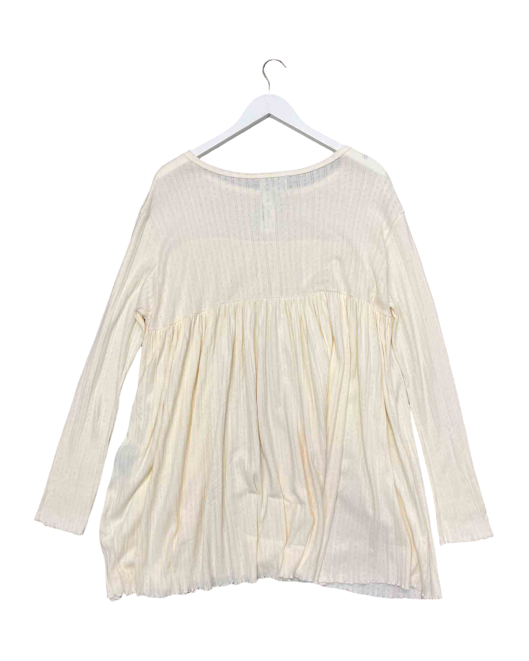 Size 5XL | SUKU Cream Pointelle Baby Doll Dress