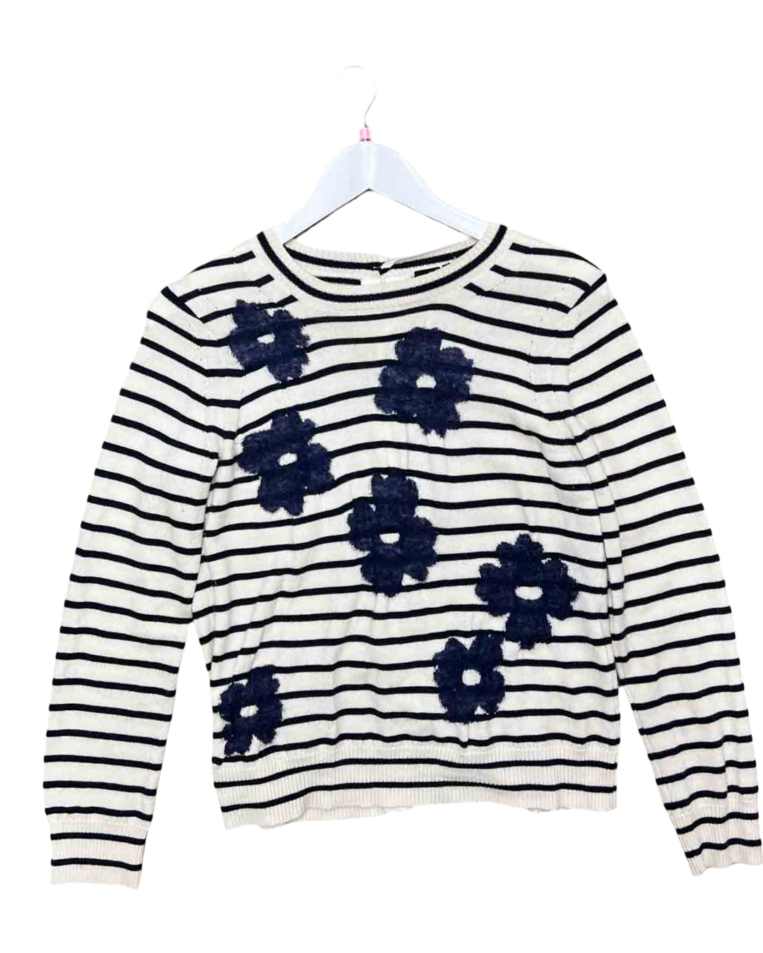 Size S | Tricot Comme des Garçons Floral Jacquard Stripe Knit Sweater