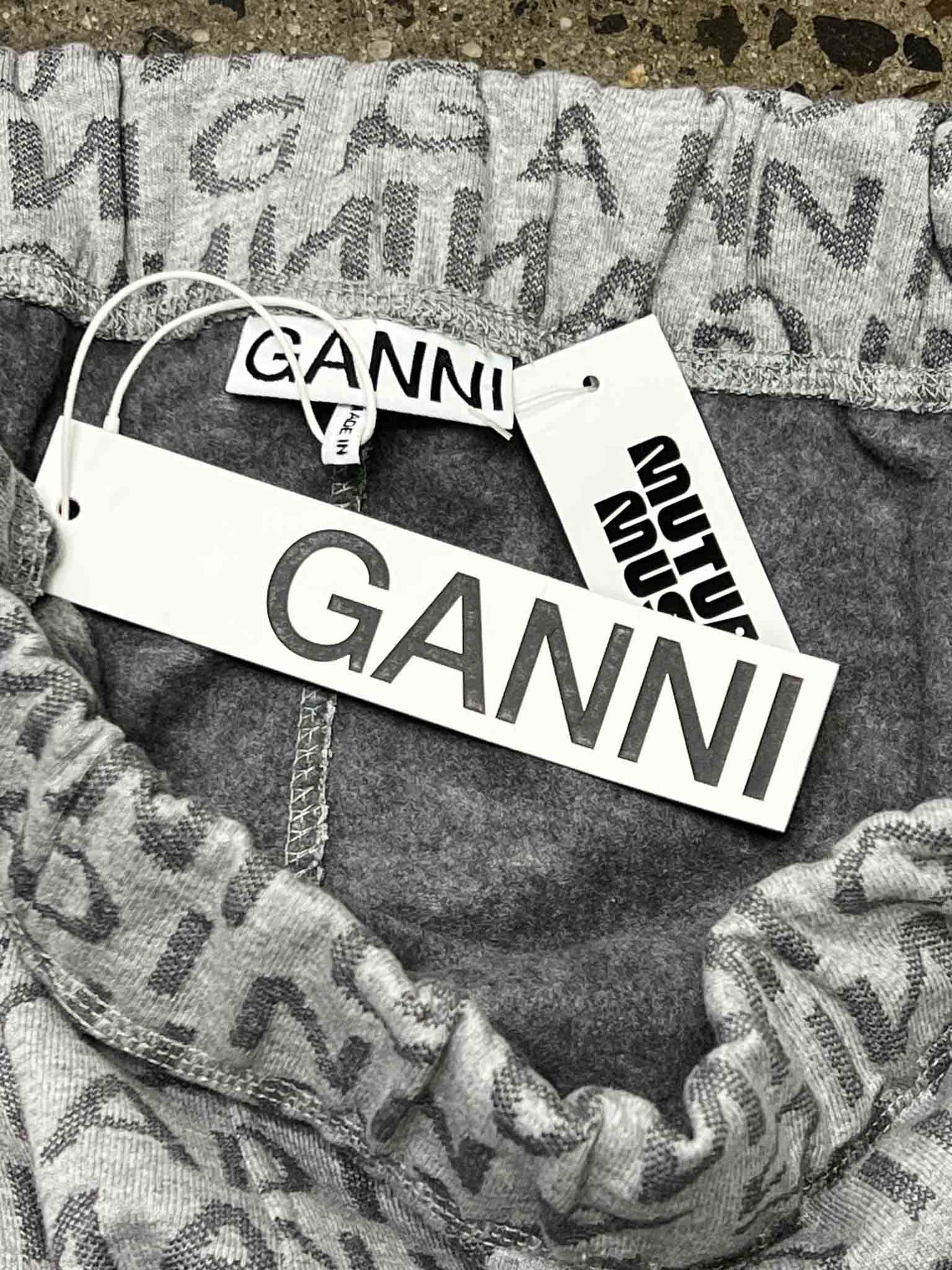 Size XL | Ganni Grey Fleece Track Pants NWT
