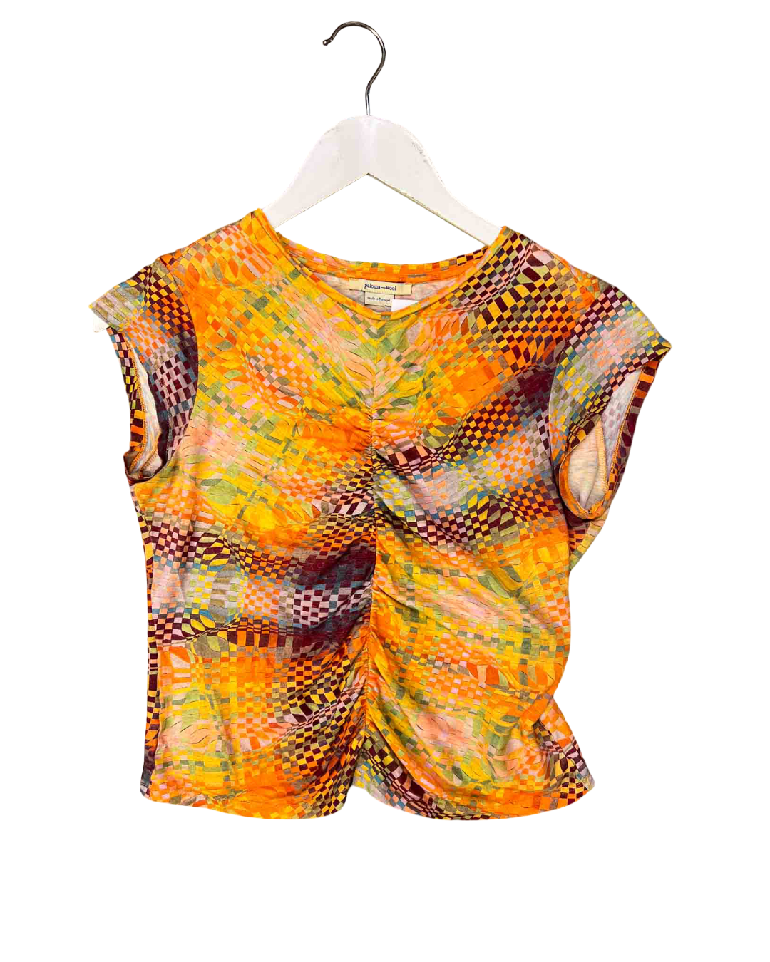 Size M | Paloma Wool Multi Mini Checkerboard Pattern Top, M