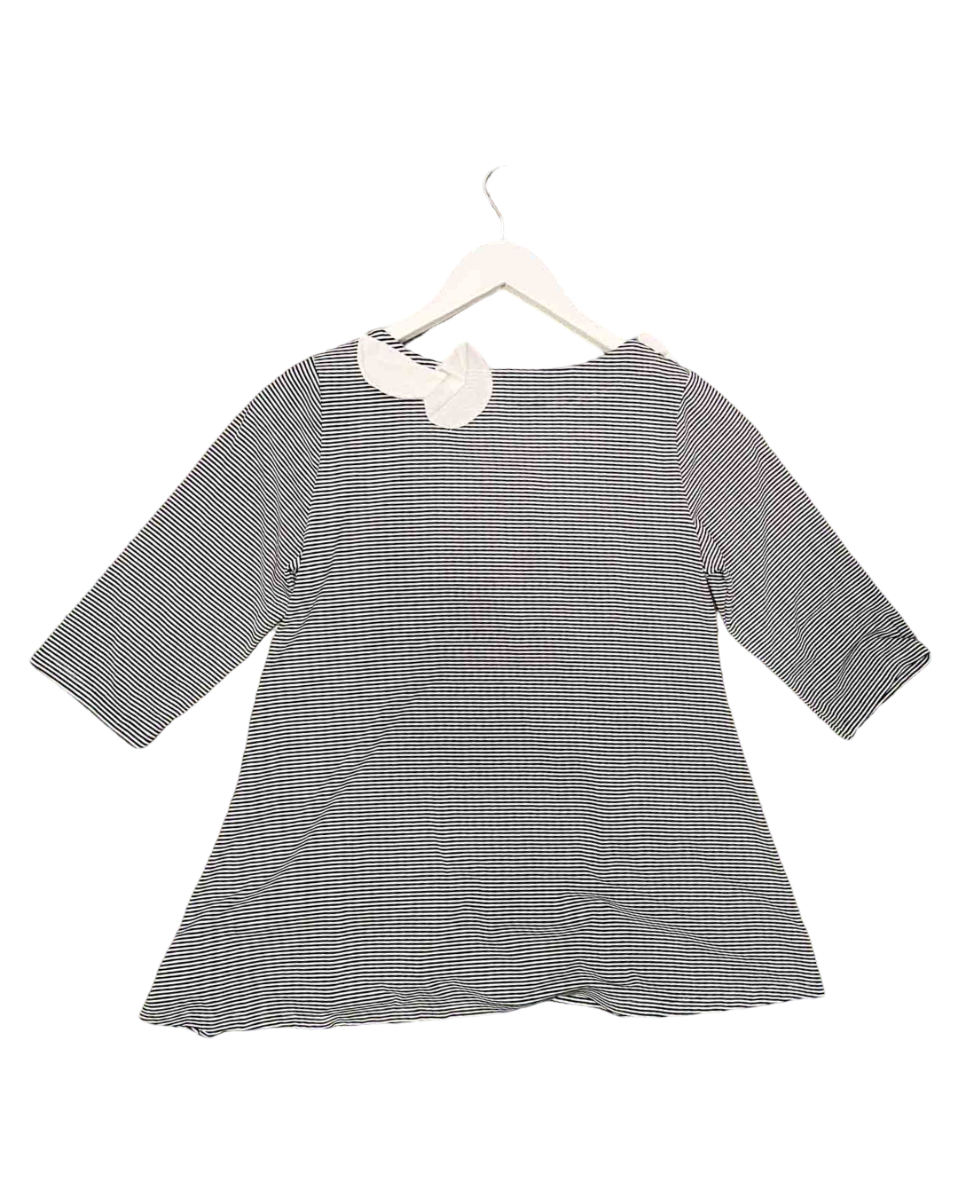 Size 10 | Megan Salmon Black and White Striped Top NWT