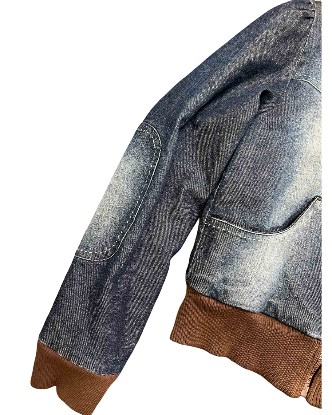 Size 10 | Sass & Bide Y2K Denim Padded Bomber Jacket, 10