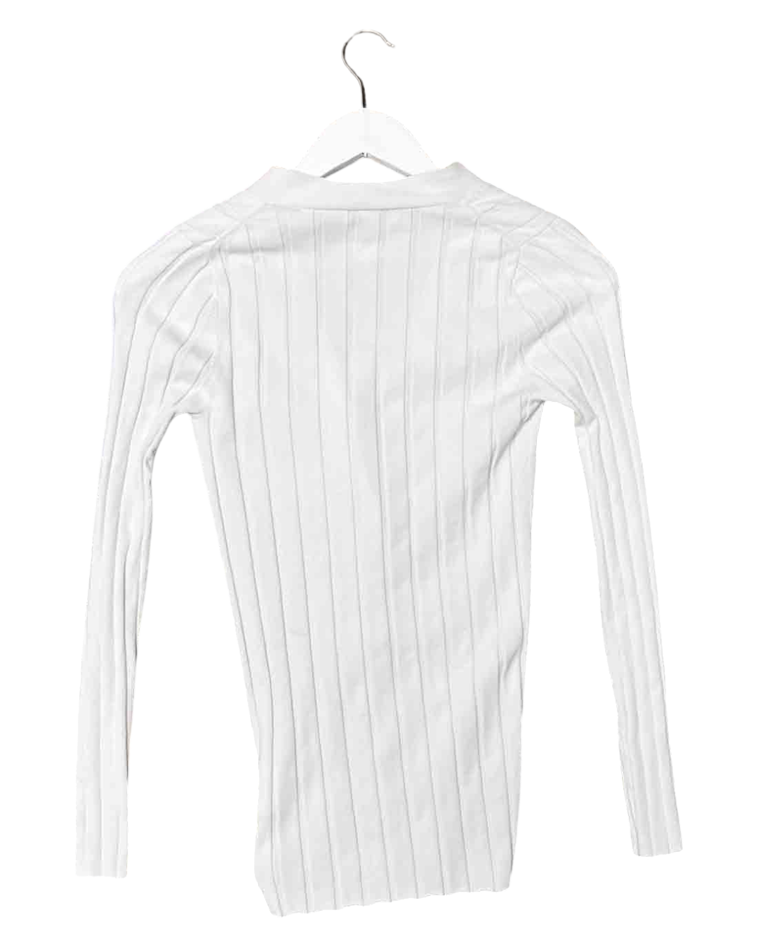 Size XS | Oroton Cream Long-sleeve Ribbed Top