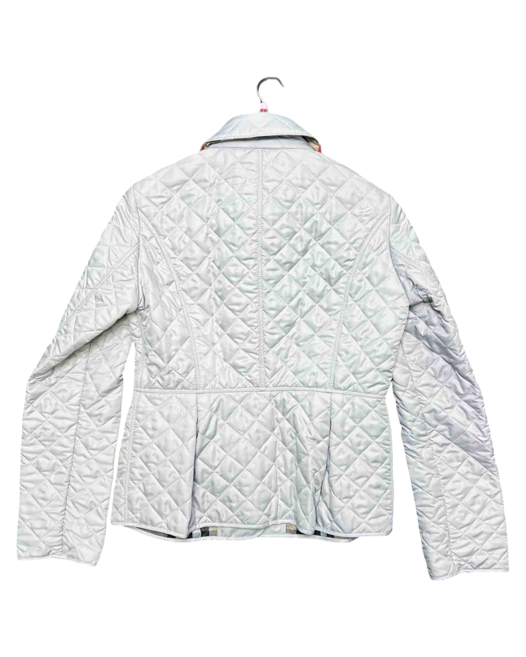 Size S | Burberry Grey Fitted Quilted Jacket
