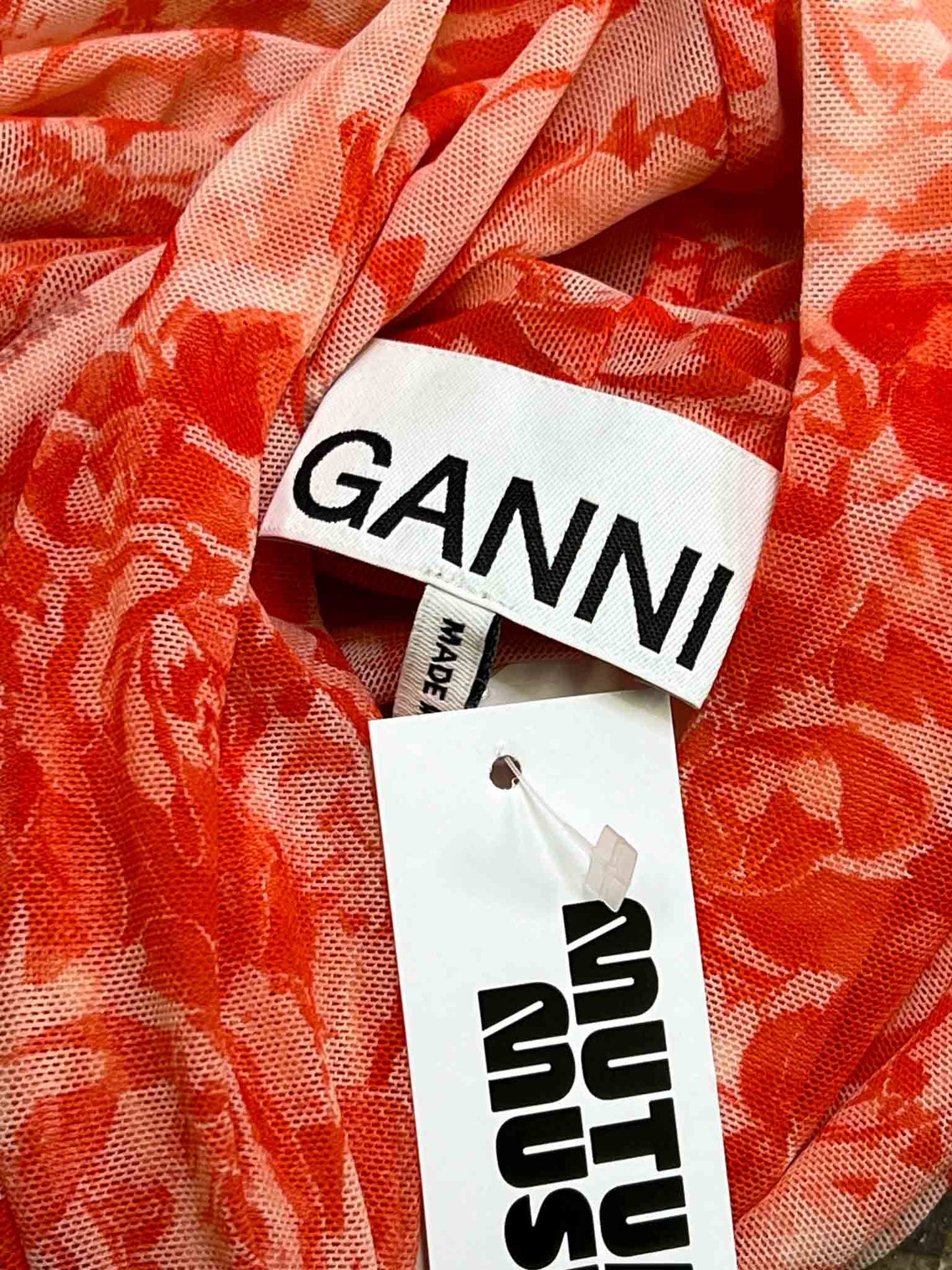 Size 44 (16) | Ganni Red Roses Rollneck Long-Sleeve Top