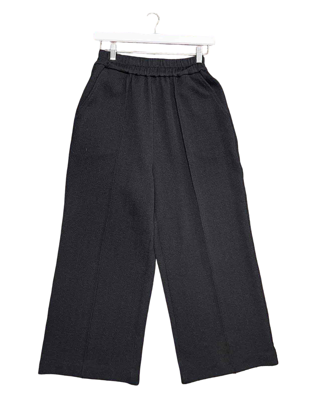 Size M | Alpha60 Black Wide-Leg Textured Pants