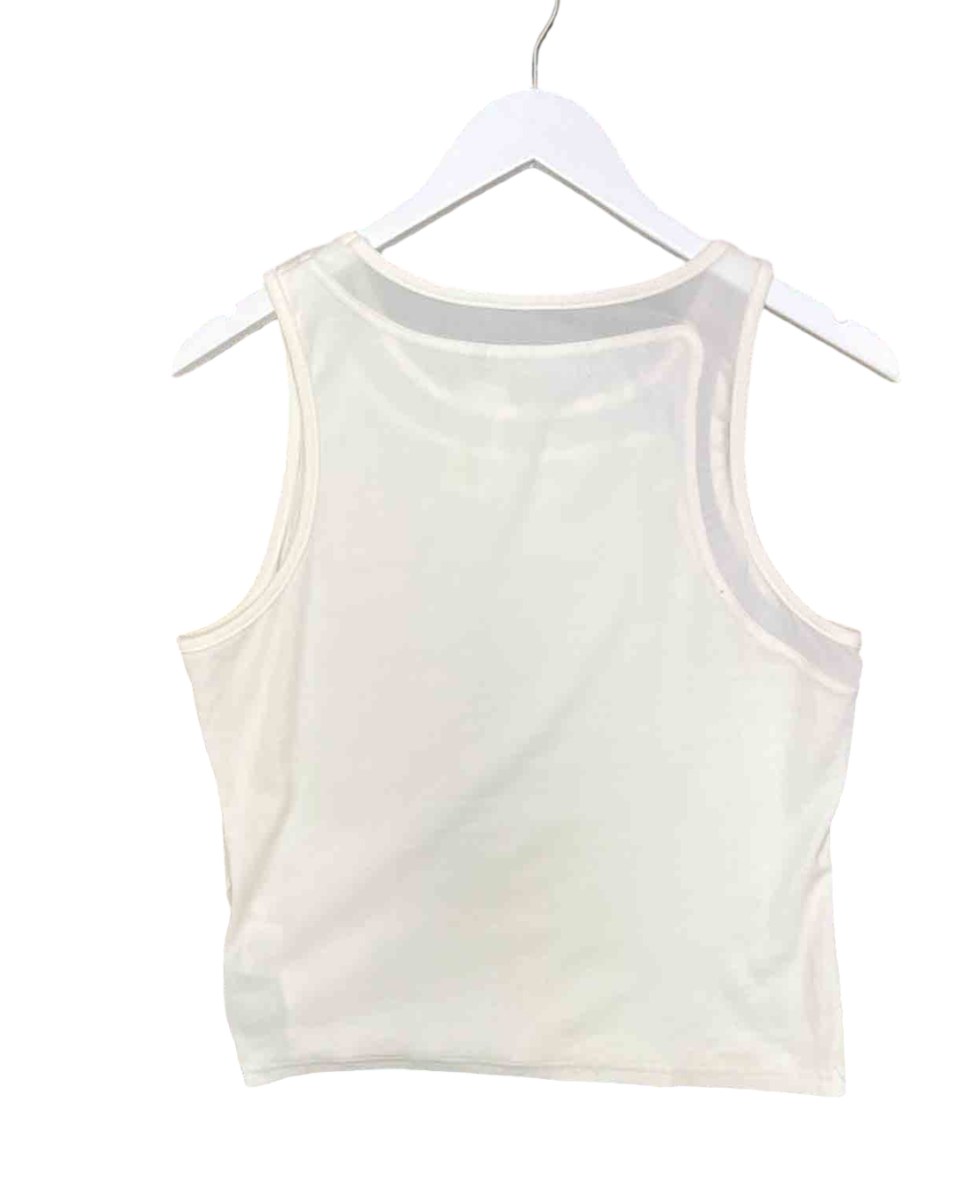 Size L | Alpha60 White Ribbed Tank Top