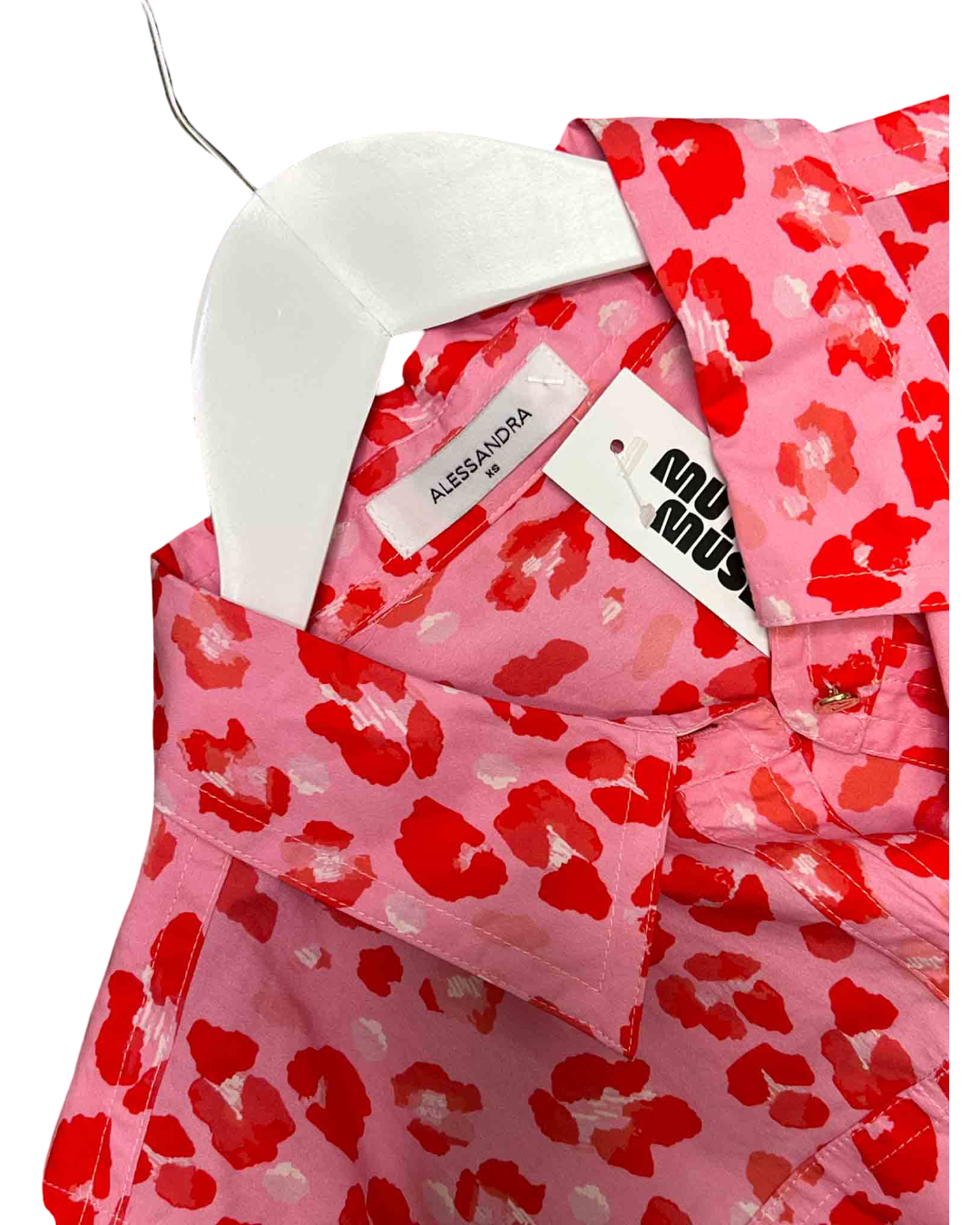 Size XS | Alessandra Pink Leopard Shirt Dress