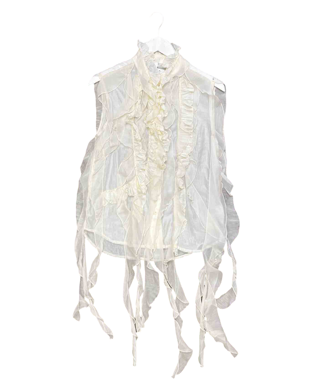 Size S/M | GD Golden Days Ruffle Sleeveless Shirt Top