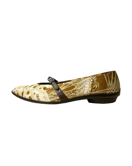 Size 37 | Salvatore Ferragamo Silk Print Ballet Flats