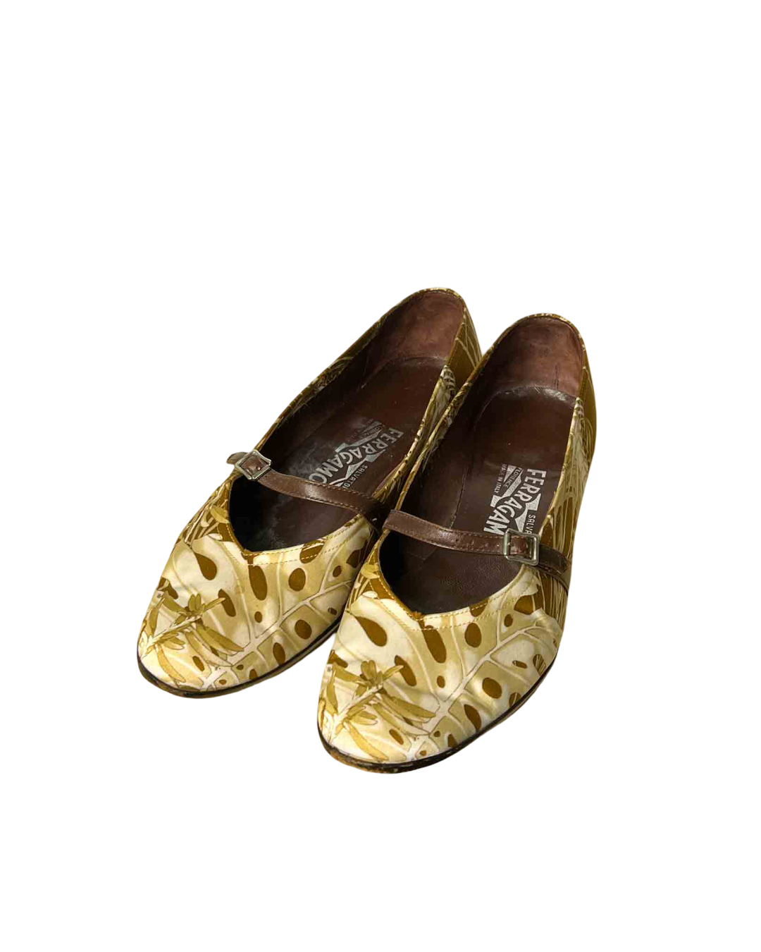Size 37 | Salvatore Ferragamo Silk Print Ballet Flats