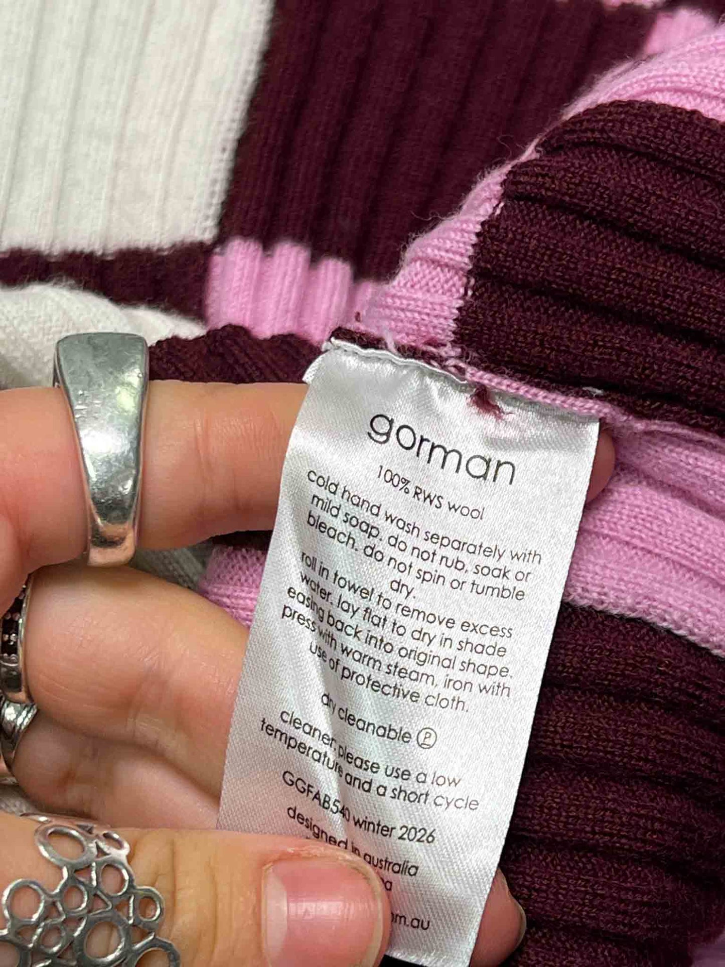 Size 10 (M) | Gorman Check Wool Jumper