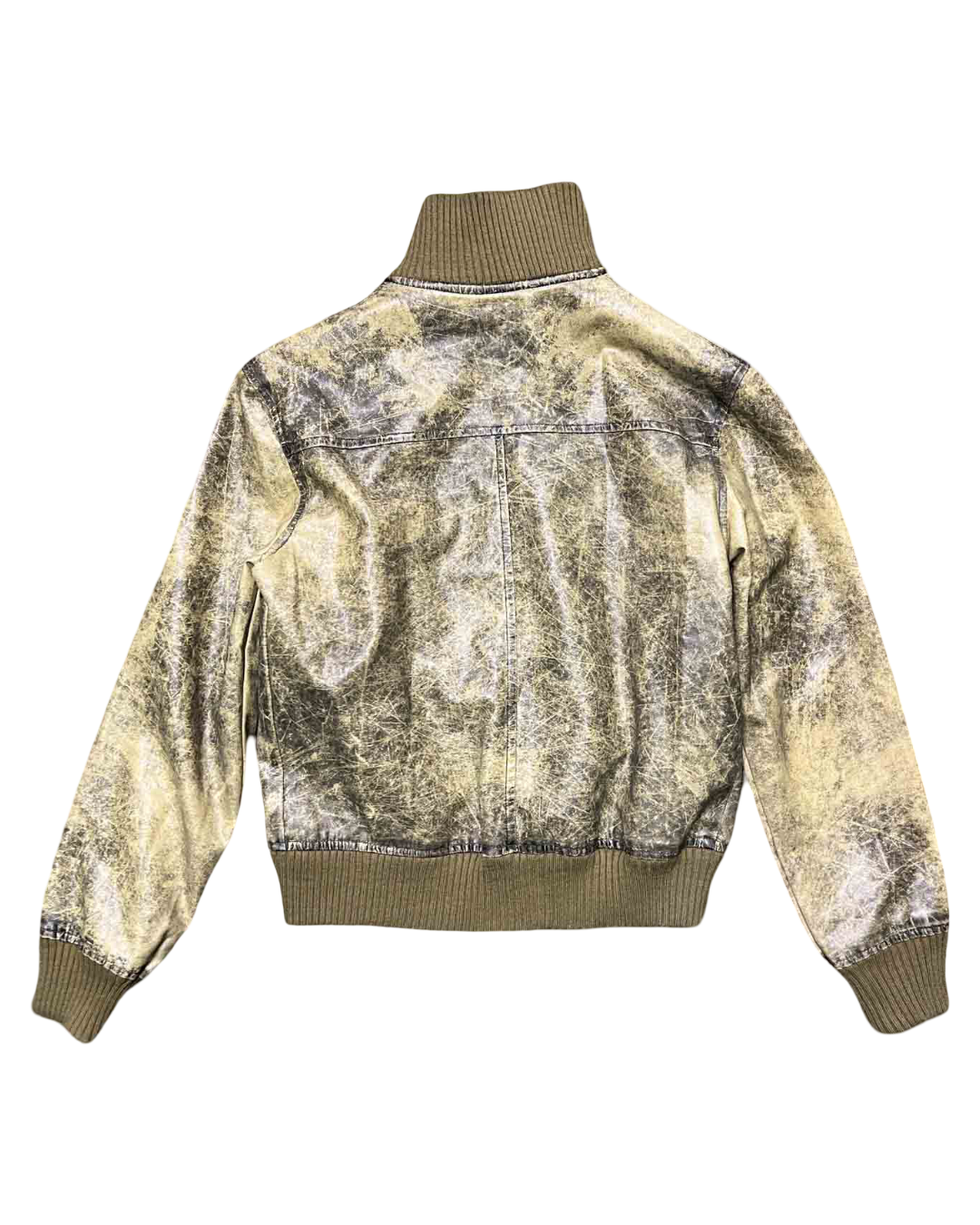Size M | Fitswell vint. Stone Pleather Bomber Jacket