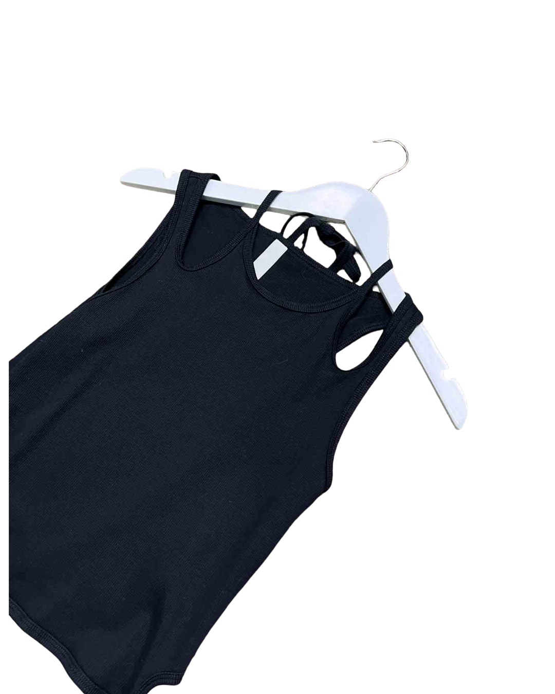 Size L | Dion Lee Black Halter Tie Tank Top
