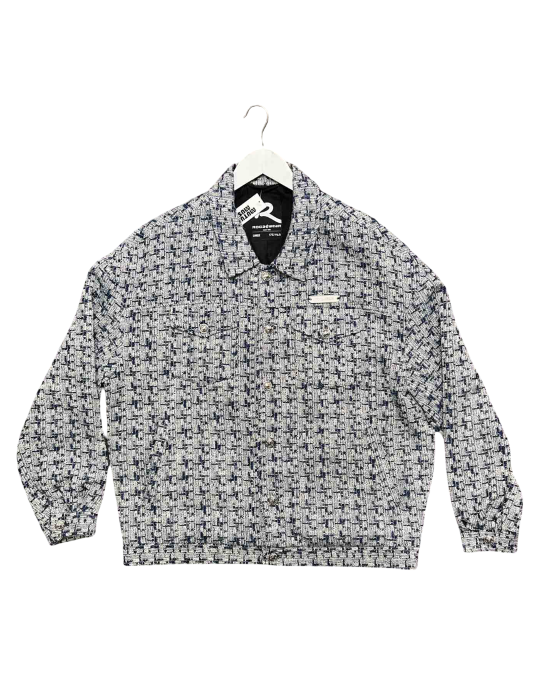 Size L | Rocawear Tweed Trucker-Style Jacket