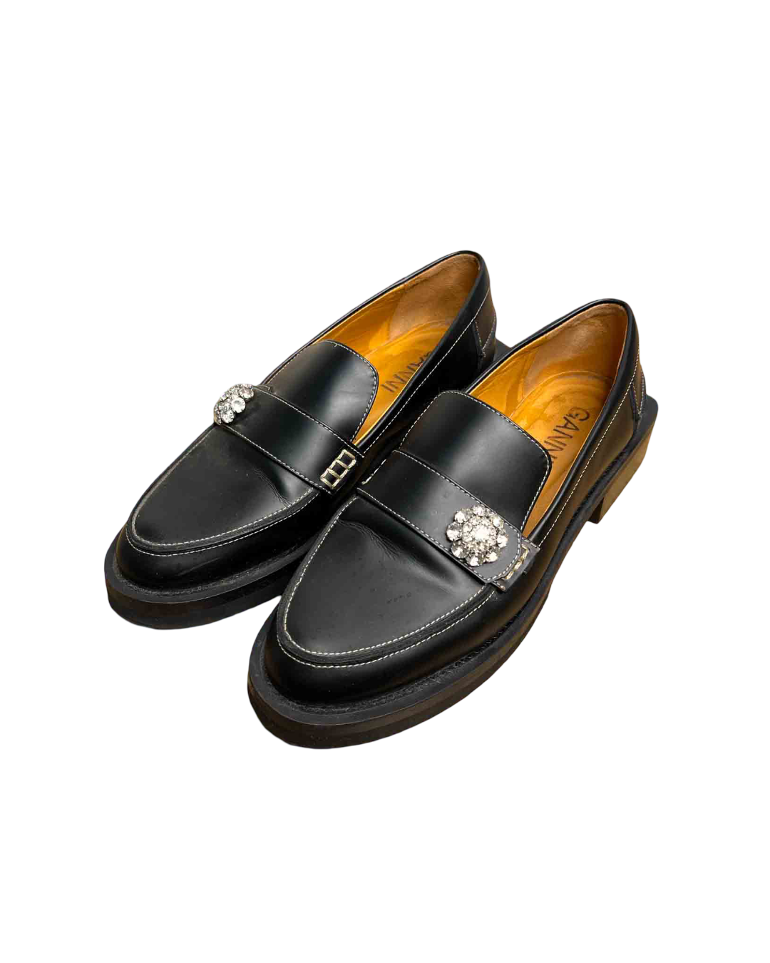 Size 37 | Ganni Black Loafers