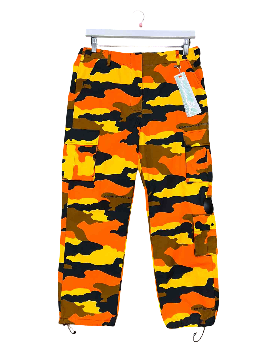 Size L | Off-White Orange Camouflage Cargo Pants With Tags