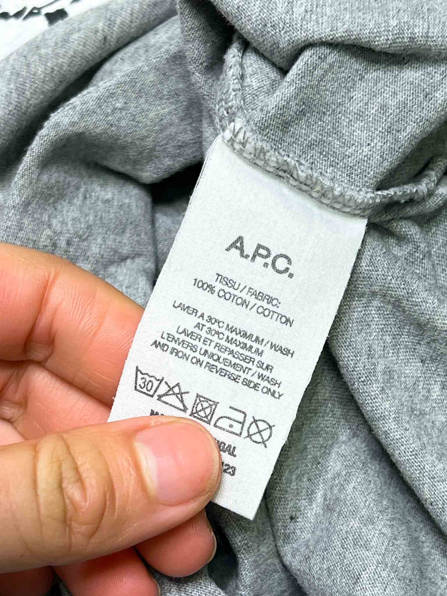 Sie XXS | A.P.C. Grey Tiger Logo T-shirt
