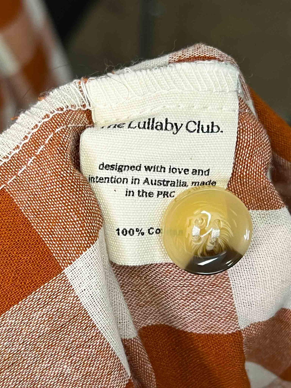 Size M/L | The Lullaby Club Rust Gingham Maxi Smock Dress