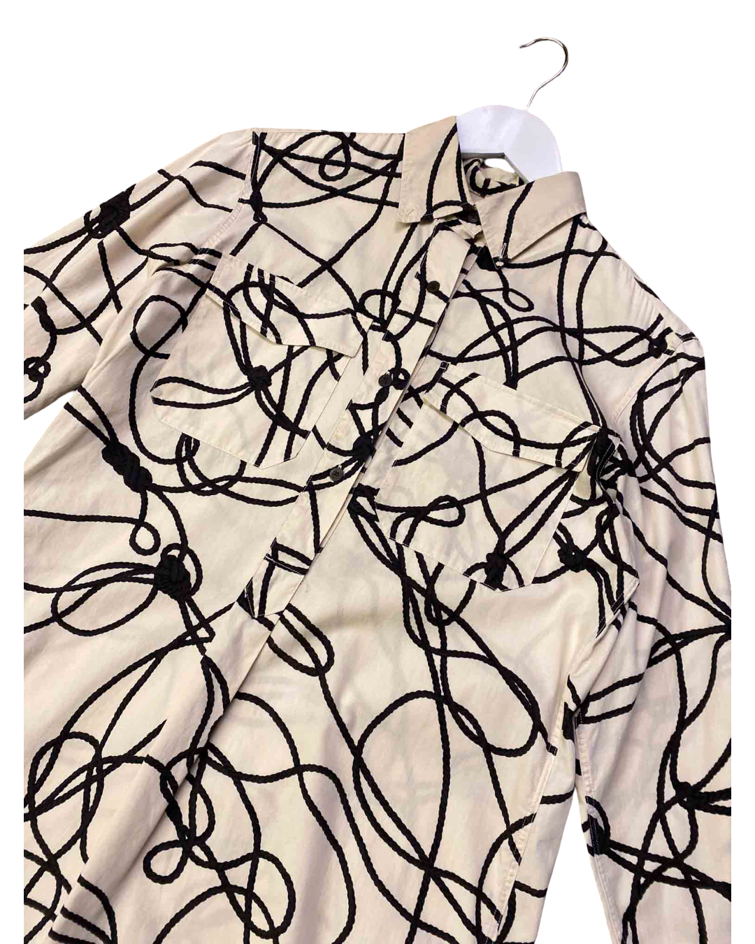 Size 36 (S) | Dries Van Noten Squiggle Print Cotton Dress