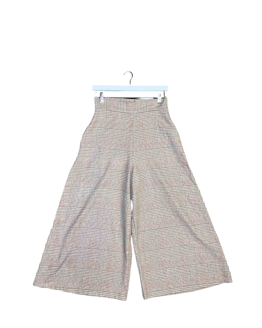 Size 10 (M) | Kuwaii Beige Houndstooth Pants