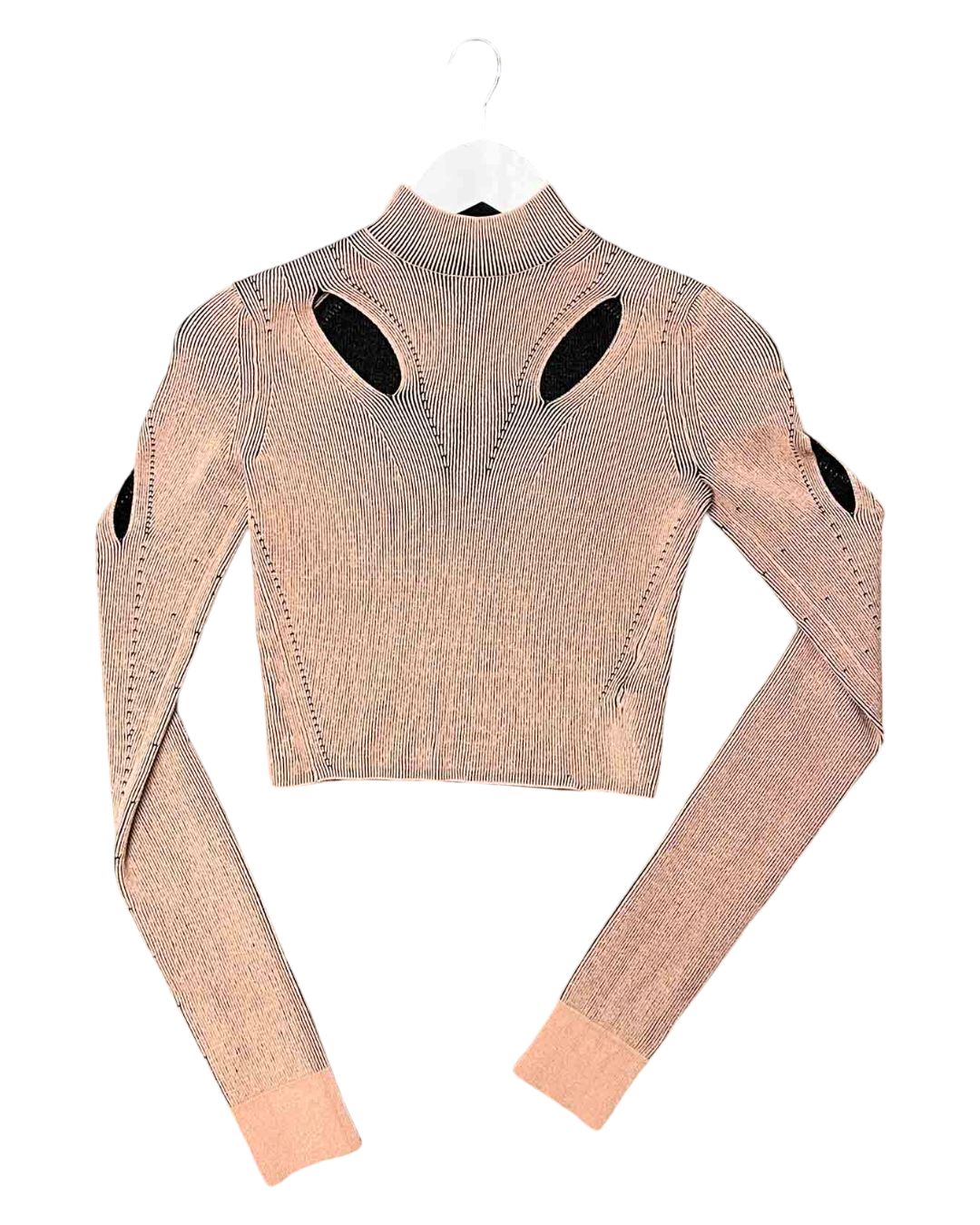 Size XS | Dion Lee Brown Cut-Out Cropped Top