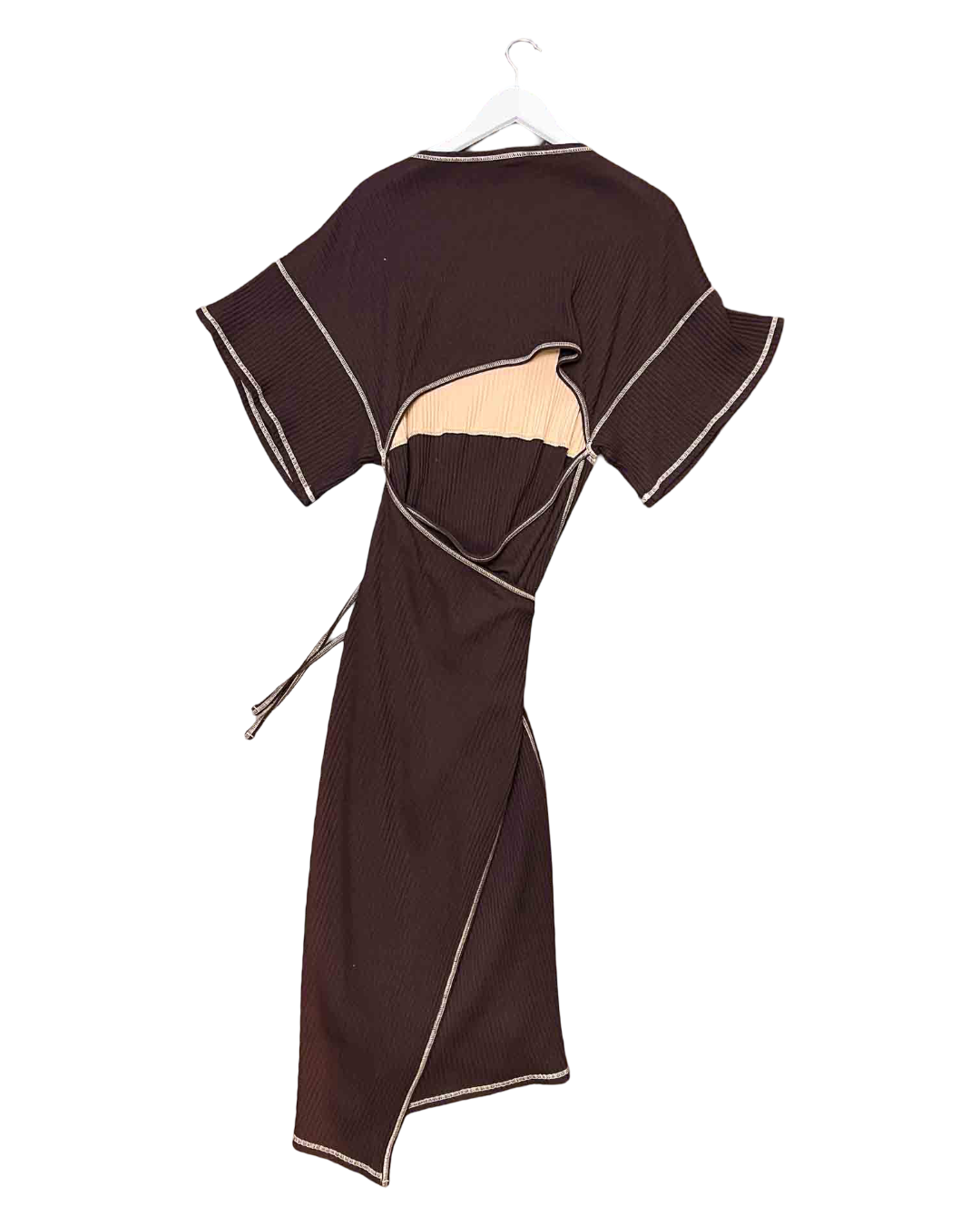 Size S | Baserange Organic Cotton Claire Two-Toned Wrap Dress