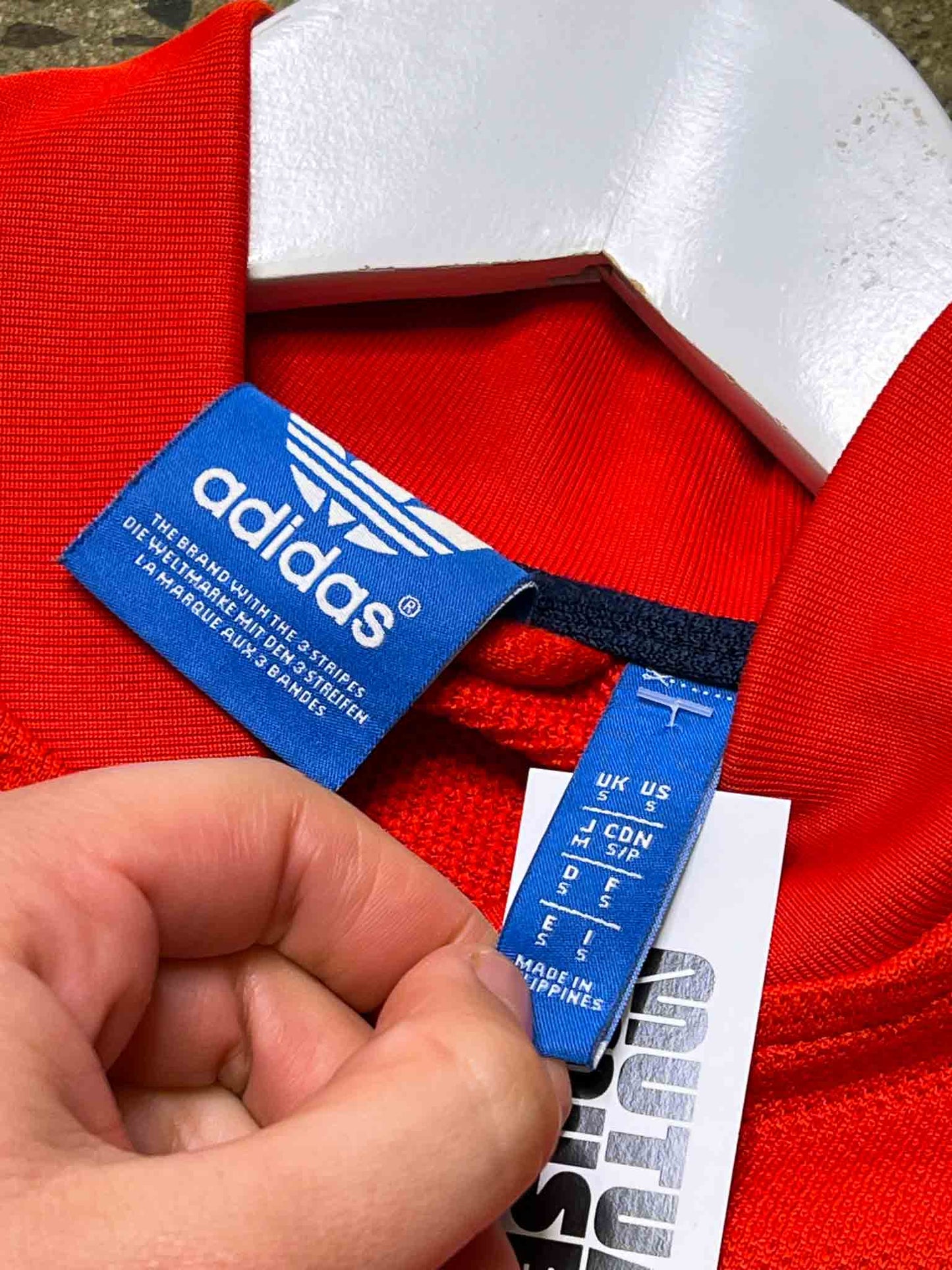 Size S | Adidas Red/Navy Waffle Track Jacket