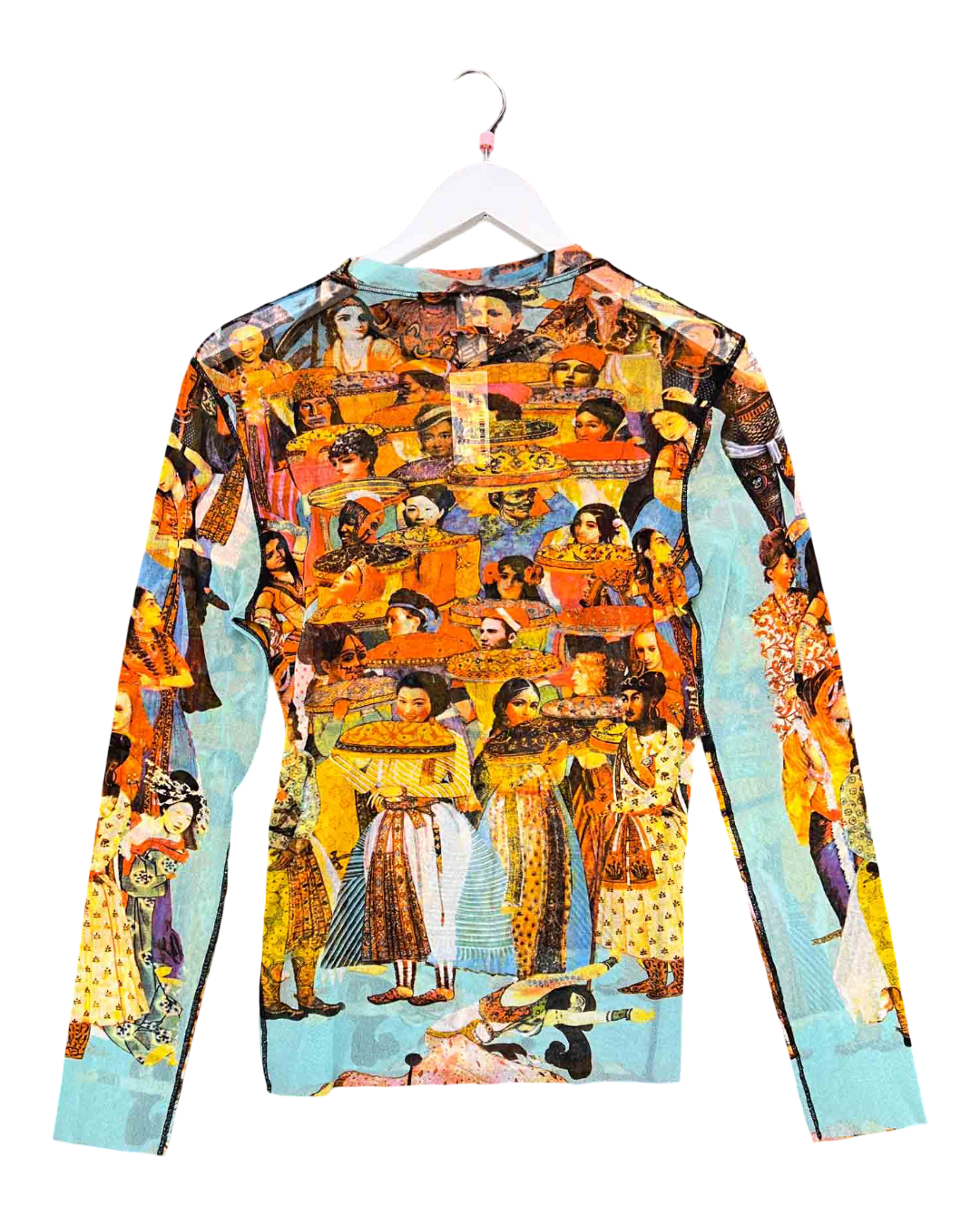 Size L | Jean Paul Gaultier Soleil Orange Mesh Top