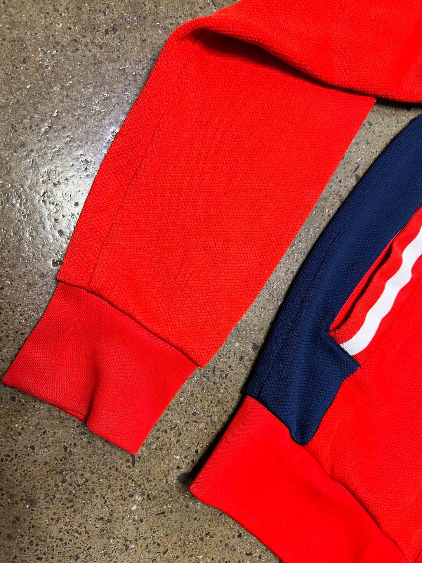 Size S | Adidas Red/Navy Waffle Track Jacket