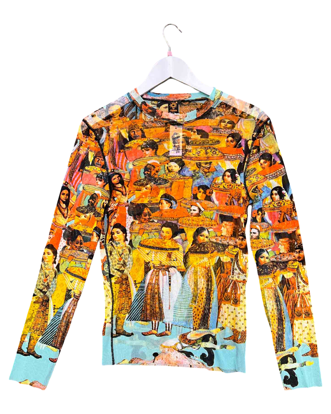 Size L | Jean Paul Gaultier Soleil Orange Mesh Top