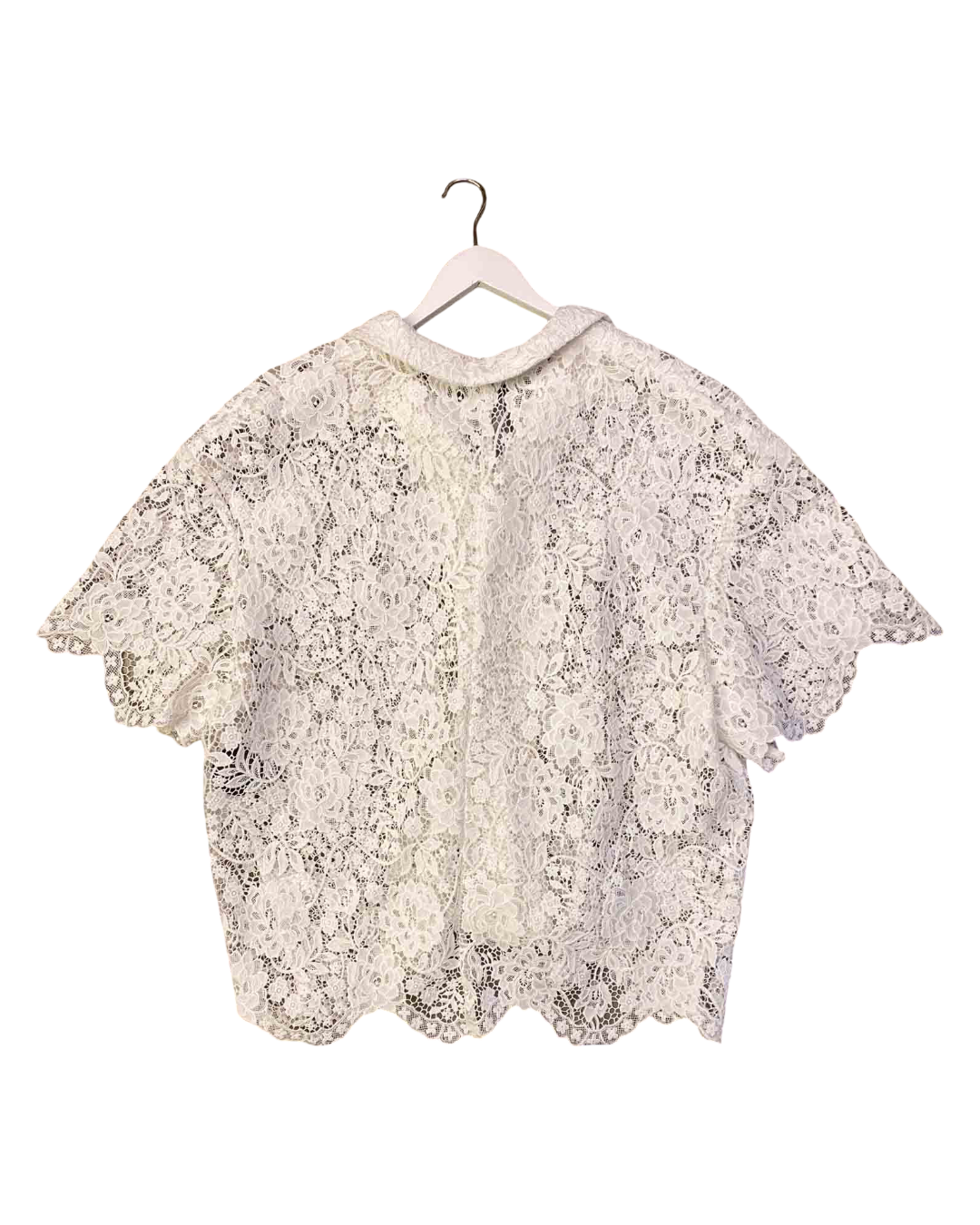 Size XL | Variety Hour White Lace Shirt