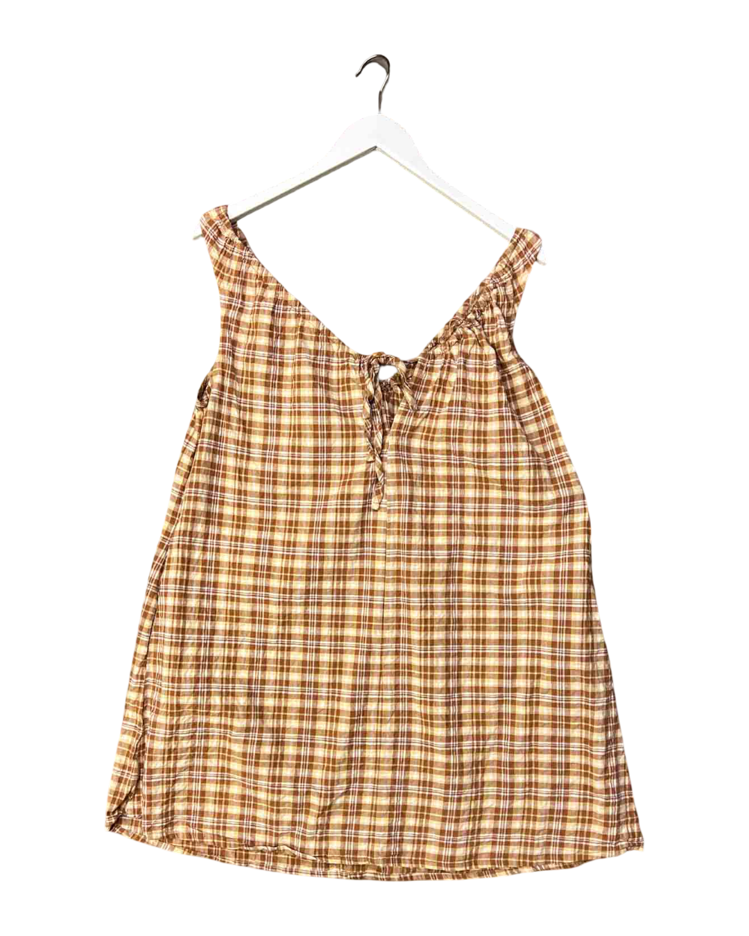 Size M/L | Opia Brown Check Smock Dress