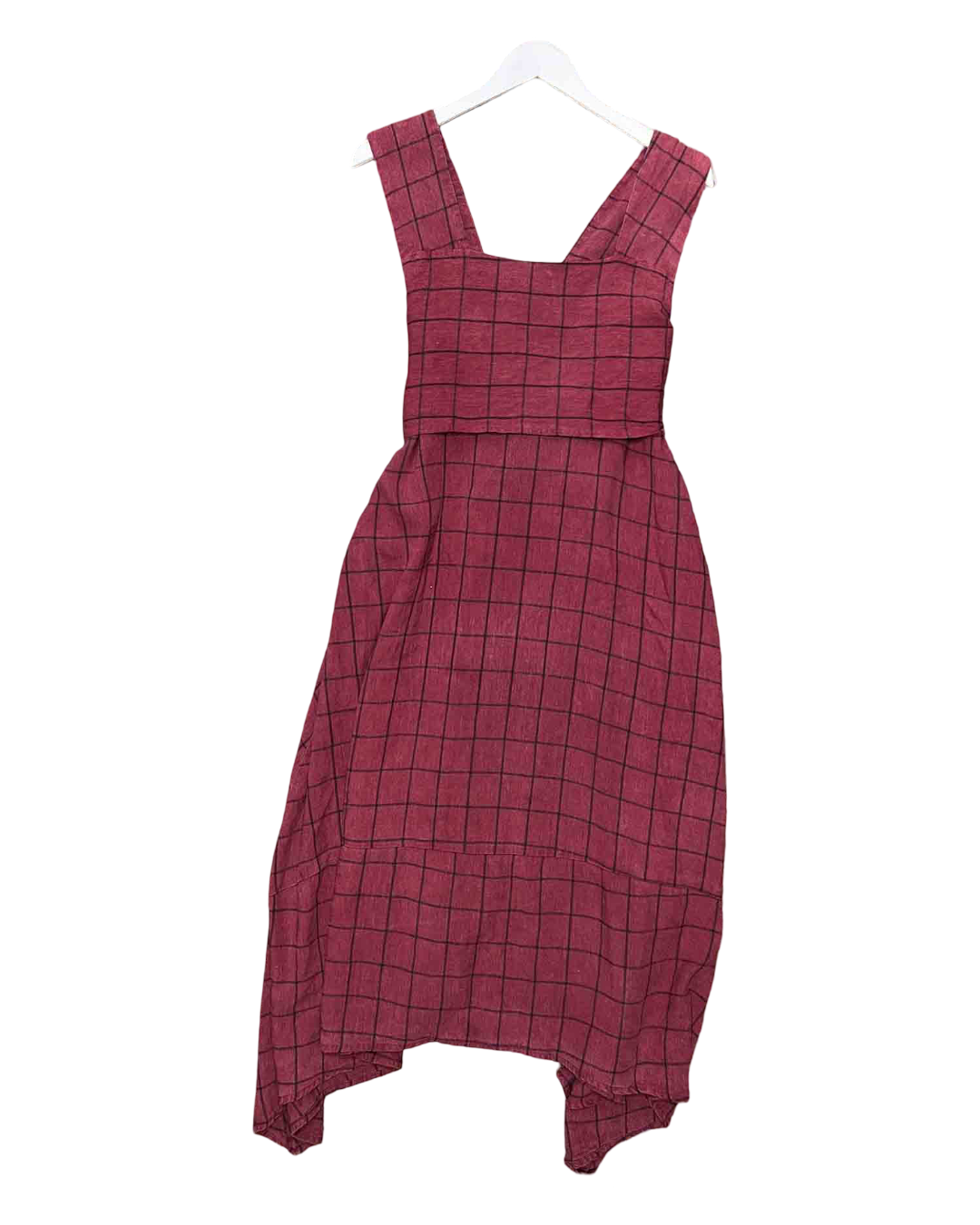 Size 16 | Kuwaii Red Linen Blend Midi Dress