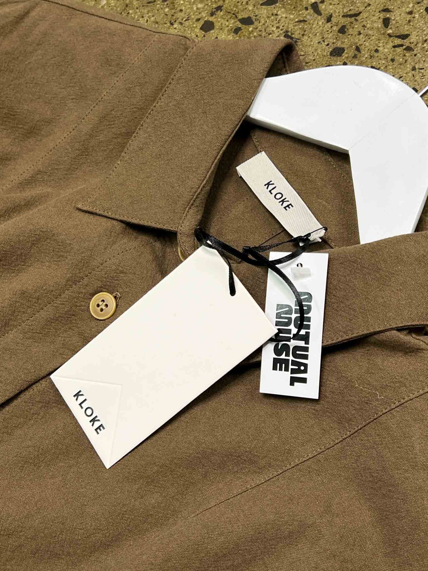 Size M | Kloke Khaki Cotton Filter Dress NWT