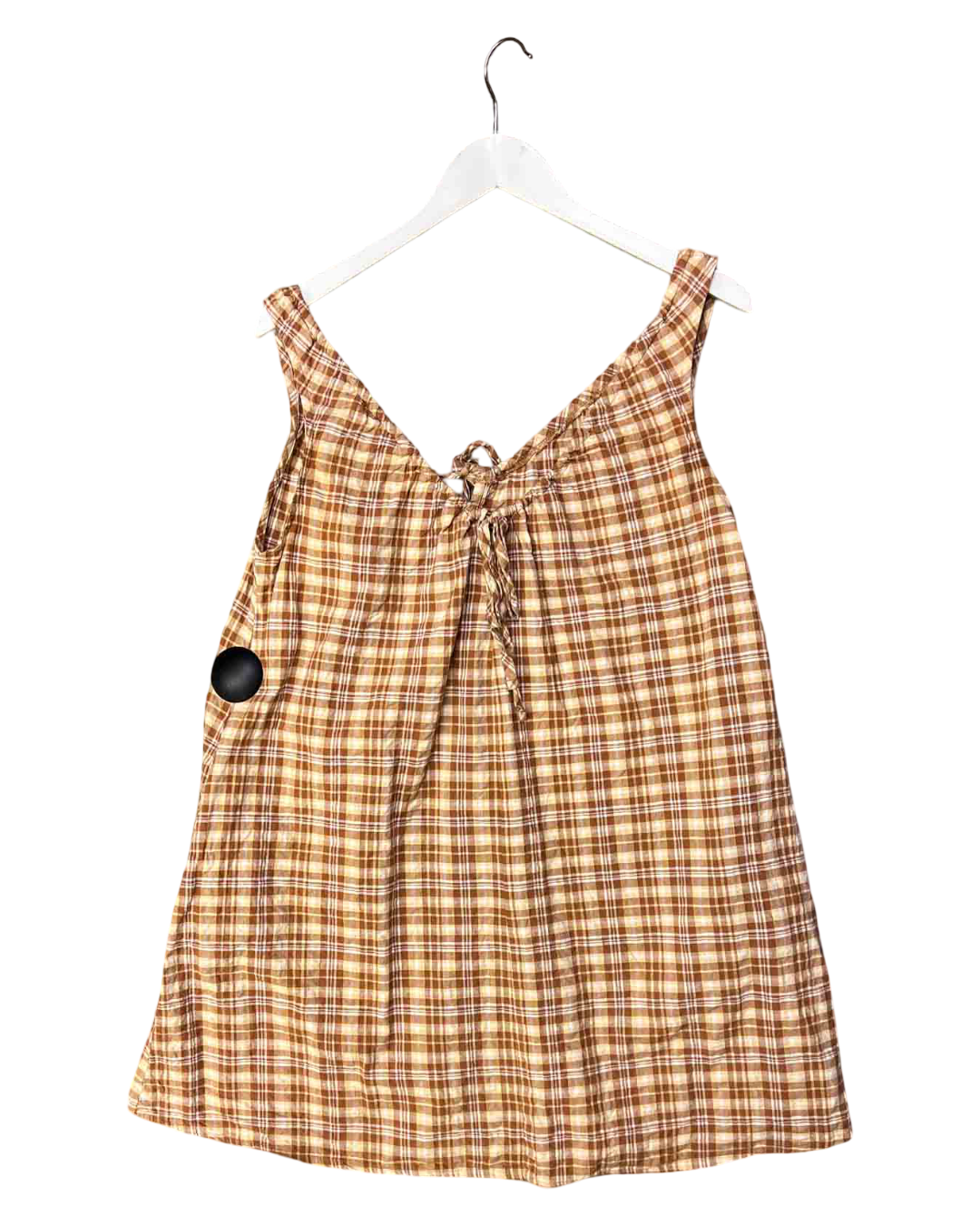 Size M/L | Opia Brown Check Smock Dress