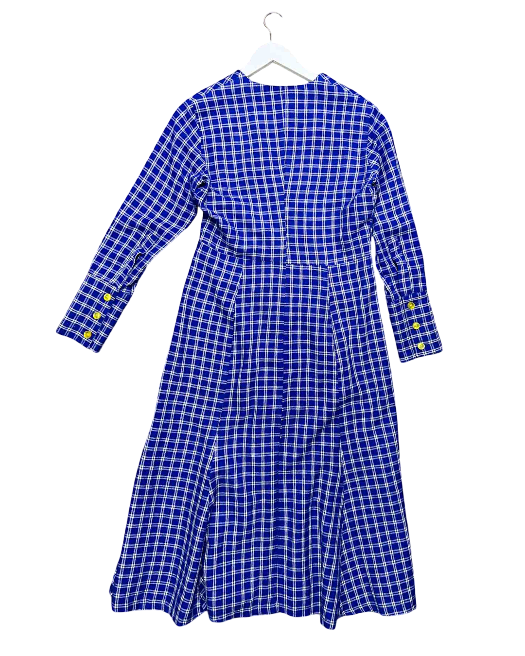 Size S | Collective Closets Blue Plaid Midi Dress