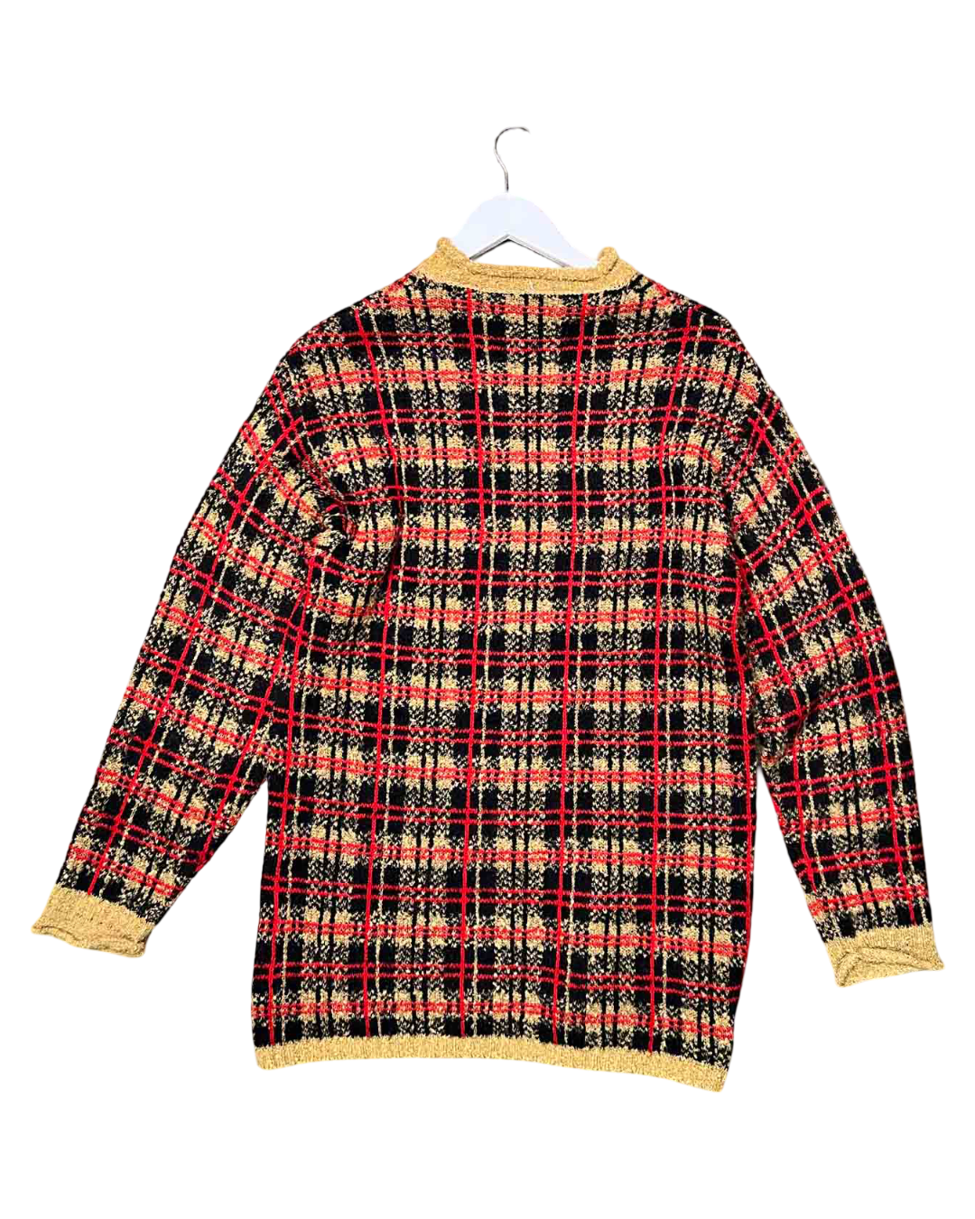 Size 10 (M) | St Michael Plaid Longline Jumper