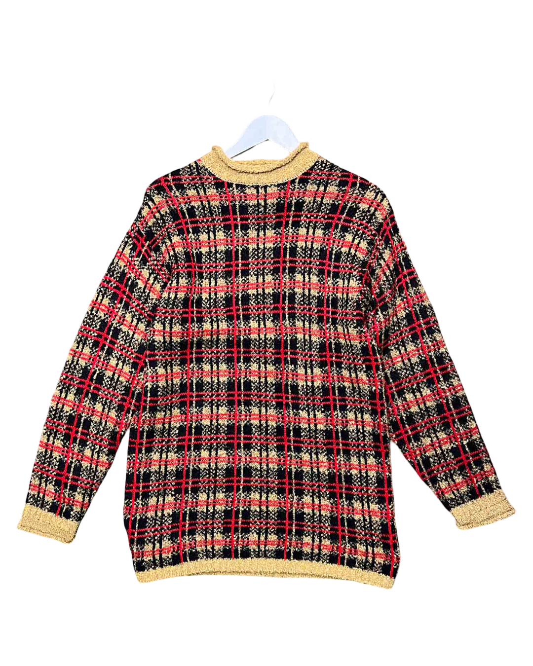Size 10 (M) | St Michael Plaid Longline Jumper