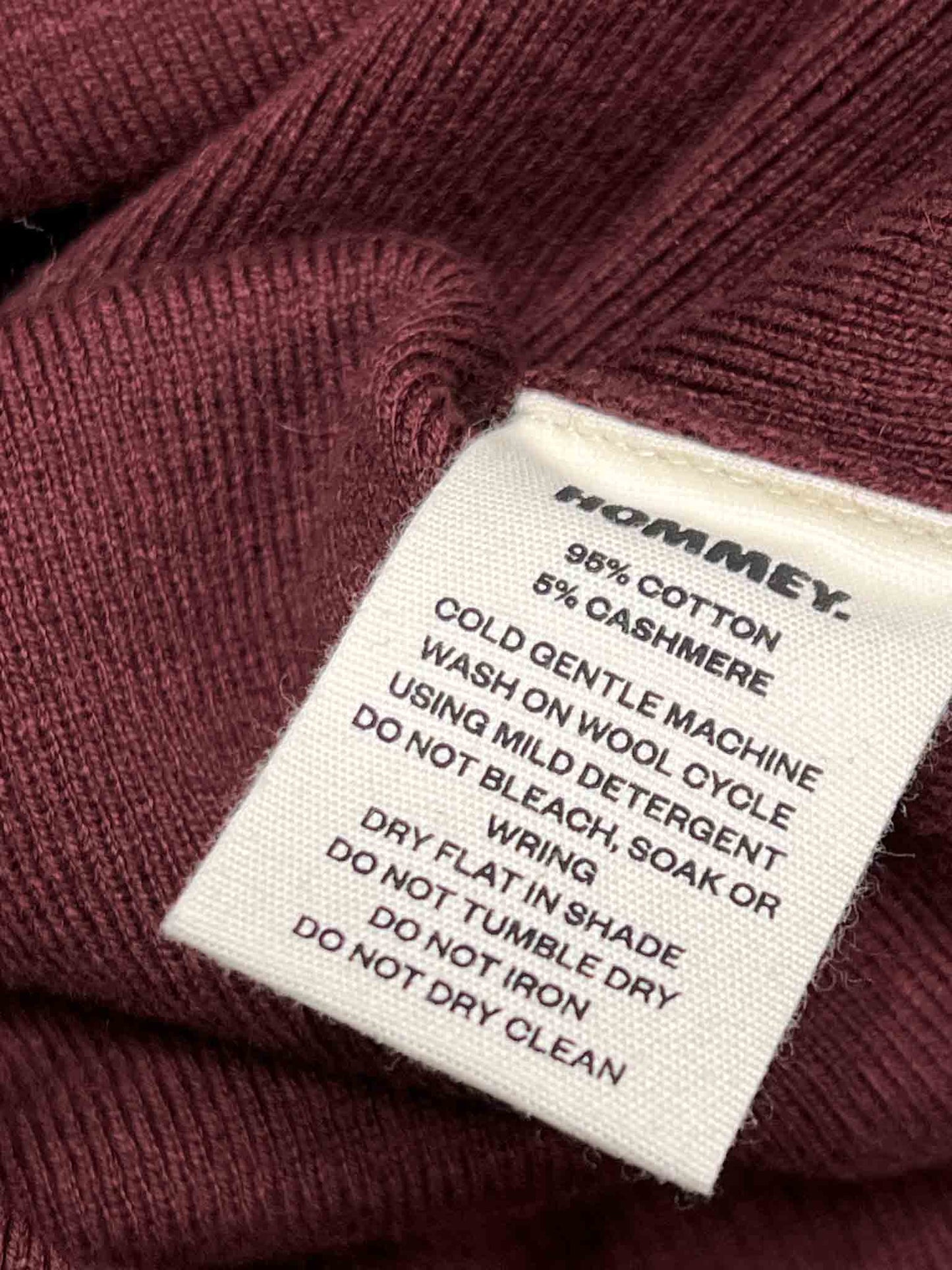 Size S | Hommey Cashmere/ Cotton Burgundy Jumper