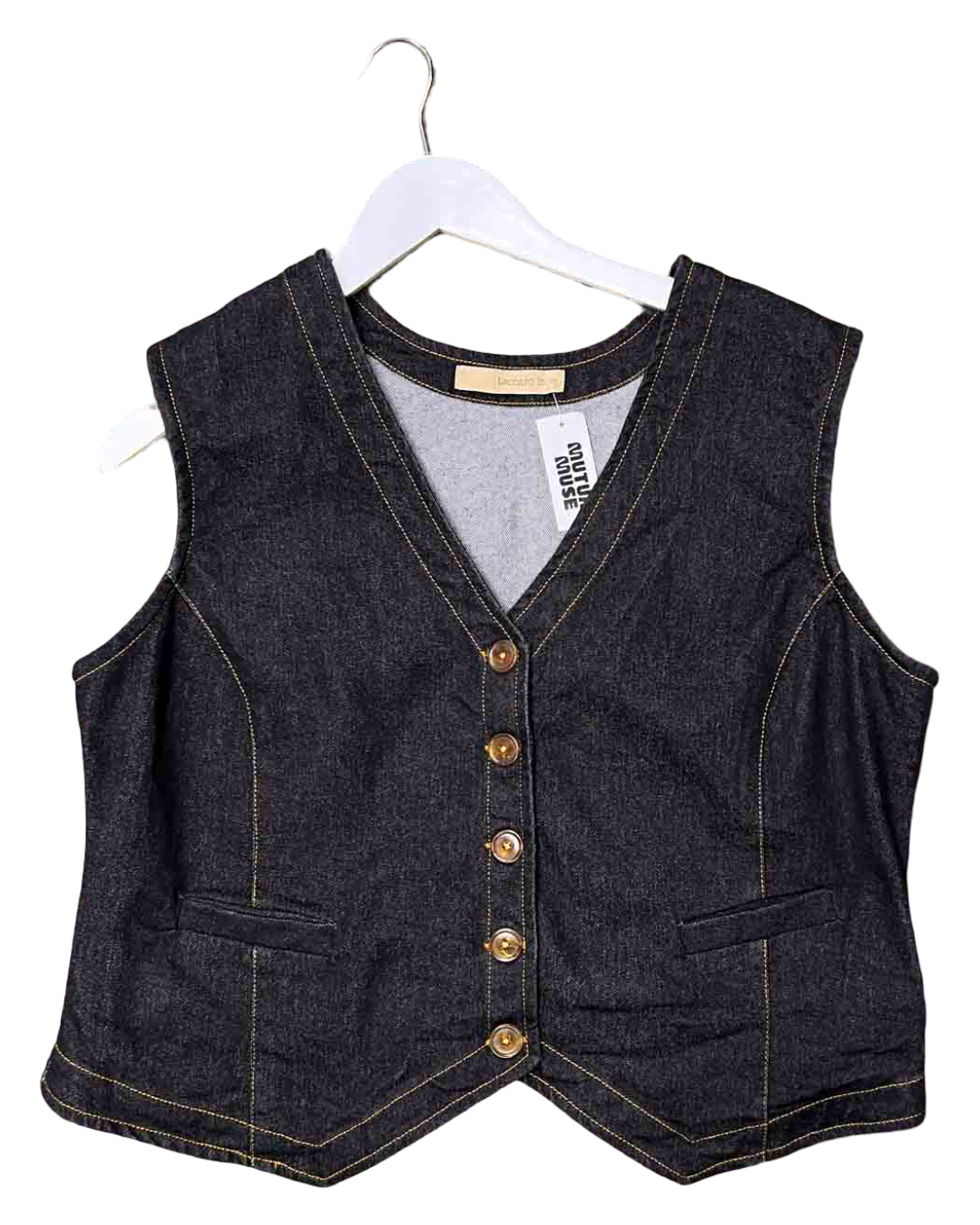 Size 2XL (16) | Leonard St. Cropped Denim Vest