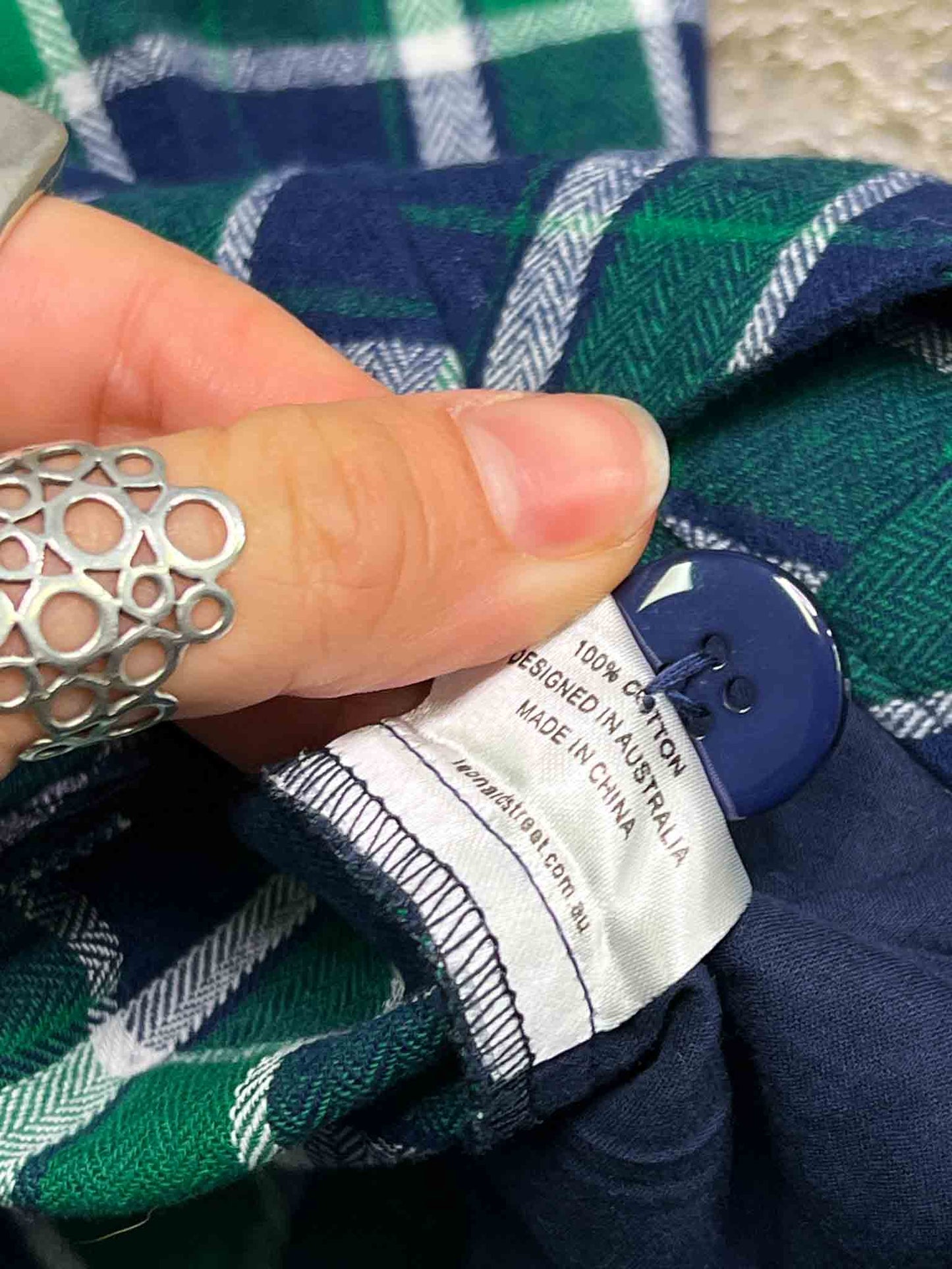 Size 14 | Leonard St Green/Navy Flannel Pants