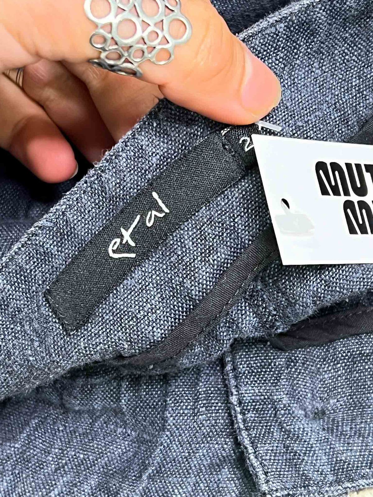 Size M | Et Al Navy Linen Pantaloon Pants