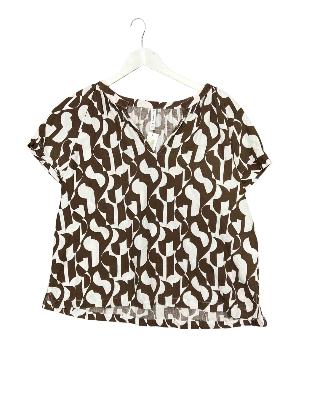 Size 16 | Commonry Brown Geometric Print Top