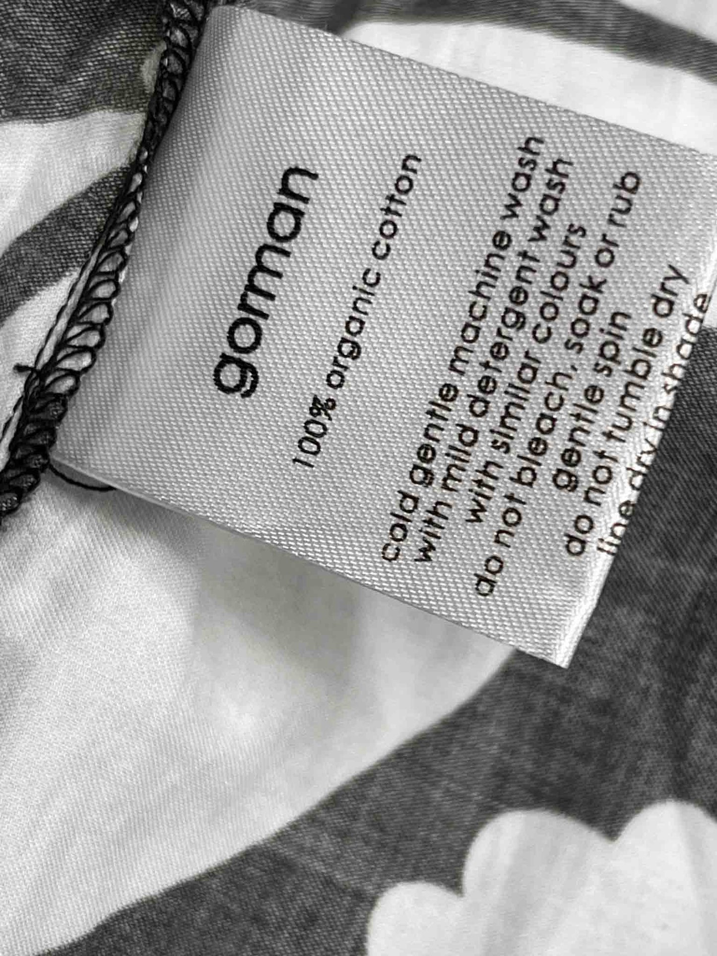 Size 10 (M) | Gorman Black/White Organic Cotton Leaf Skirt