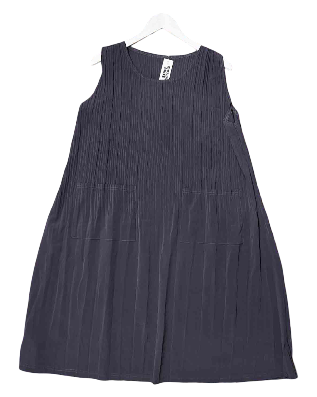 Size XXL | La Rouge Grey Pleated Mini Dress