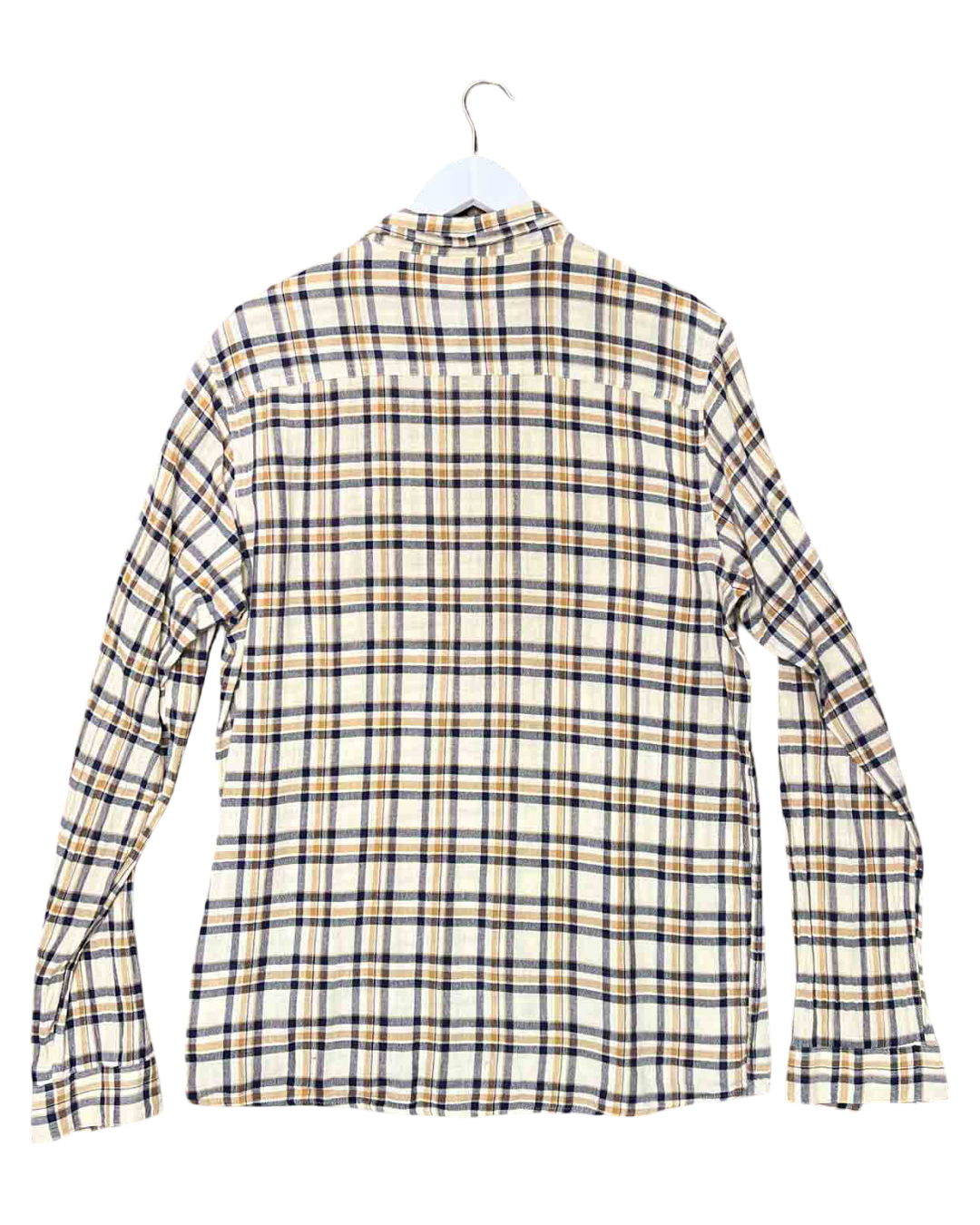 Size M | Patagonia Beige/Navy Plaid Shirt