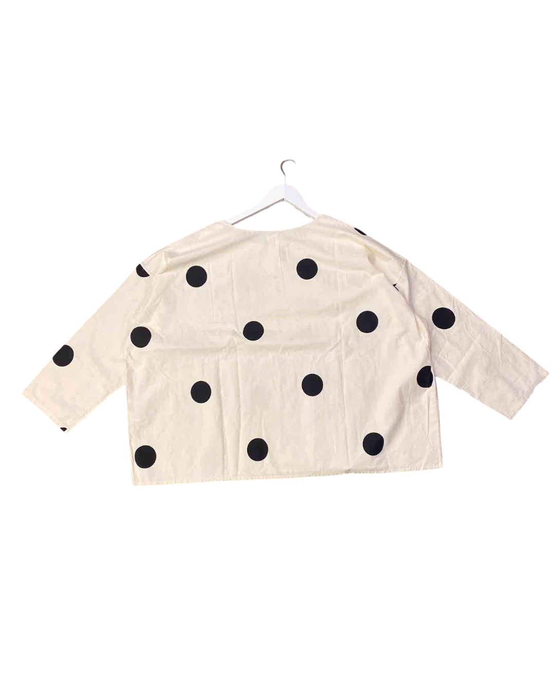 Size L | Meg by Design Cream Polka Dot Top