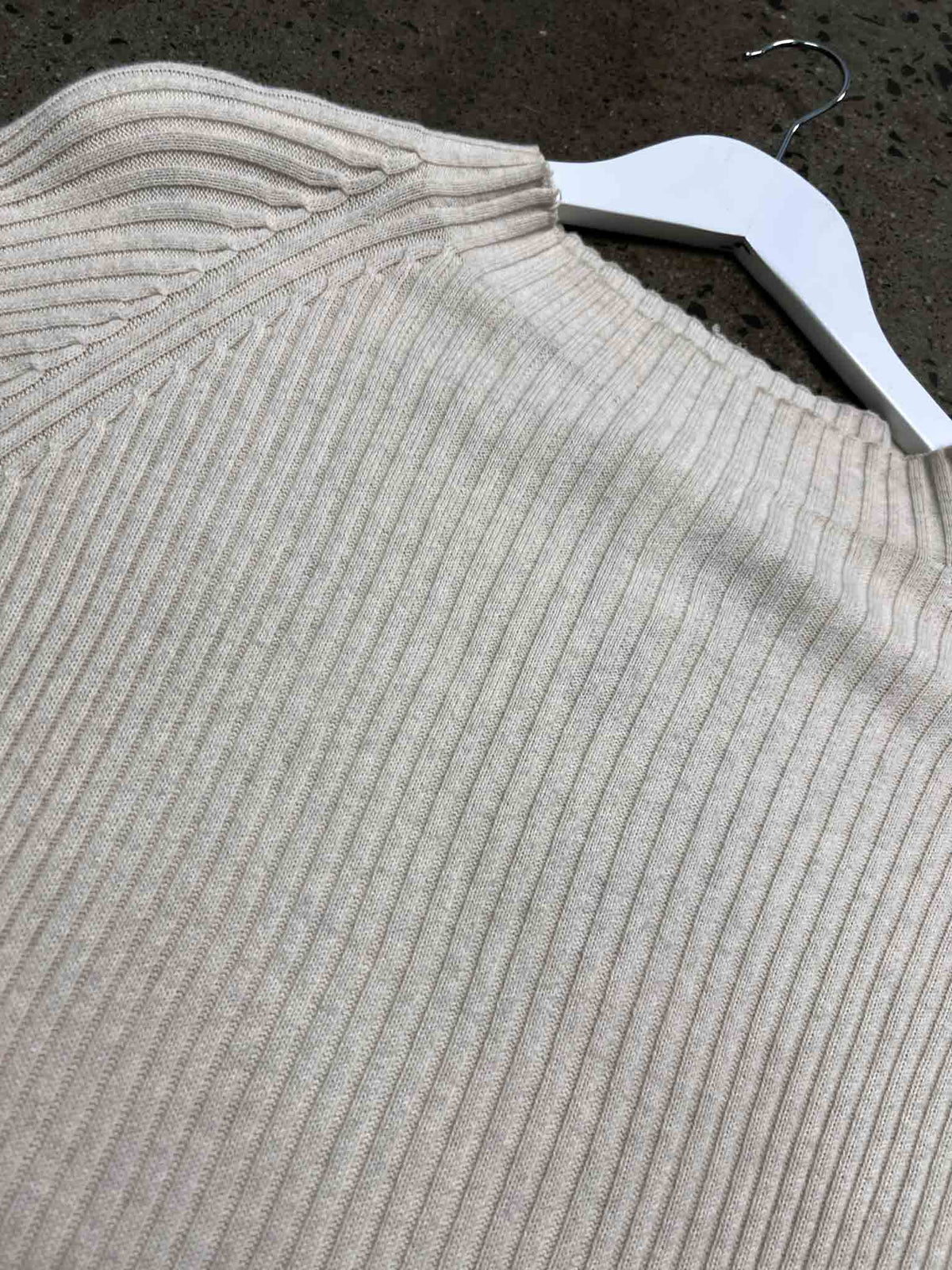 Size XL | Kowtow Beiege Organic Cotton Ribbed Jumper