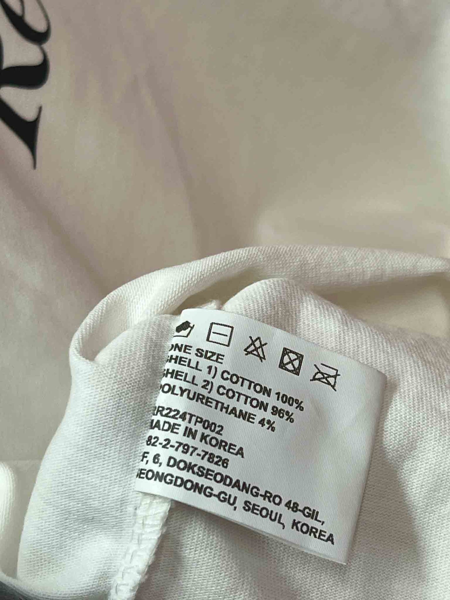 Size M/L | Rest & Recreation White Cotton Long-Sleeve Top